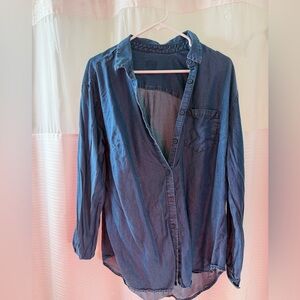 Casual Blue Button-Up Shirt